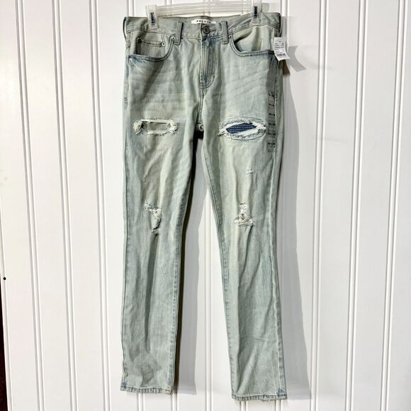 PACSON Jeans Men Size 30X30 Stacked Skinny Distressed Light Acid Washed NEW - Picture 1 of 6